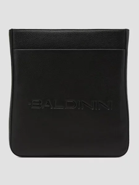 Кожаная сумка через плечо Baldinini черная