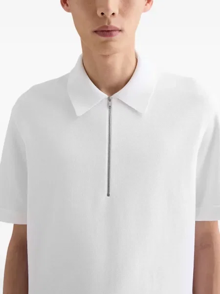 Polo Jil Sander tricotate alb