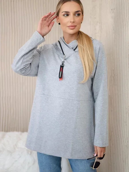 Tunică Kesi cu glugă gri