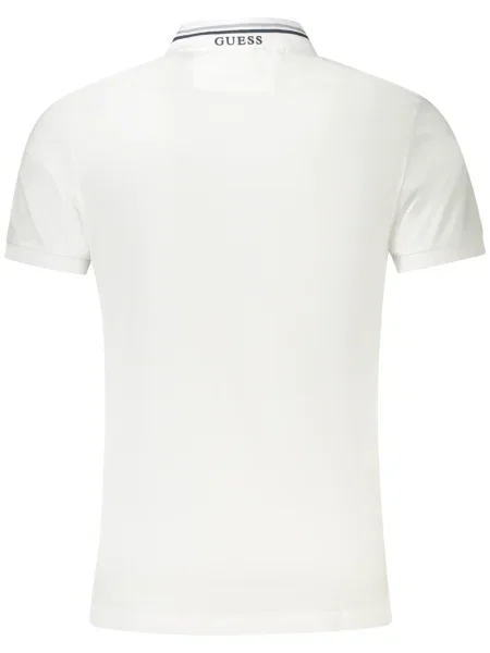 Polo Guess Jeans cu mâneci scurte alb