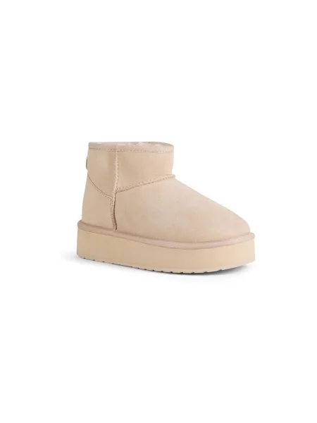 Emu Australia cizme de zăpadă din piele întoarsă Stinger Micro Flatform bej