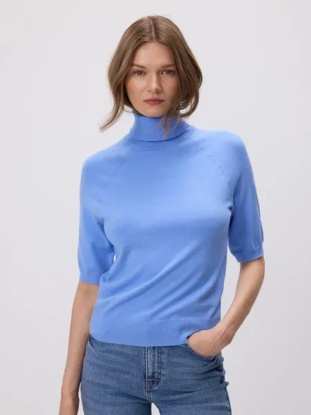 Reserved Светр-водолазка світло-блакитний блакитна