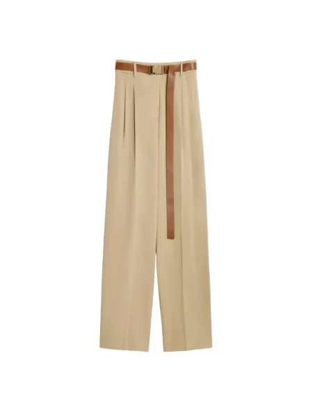 Spodnie Max Mara Studio beżowe