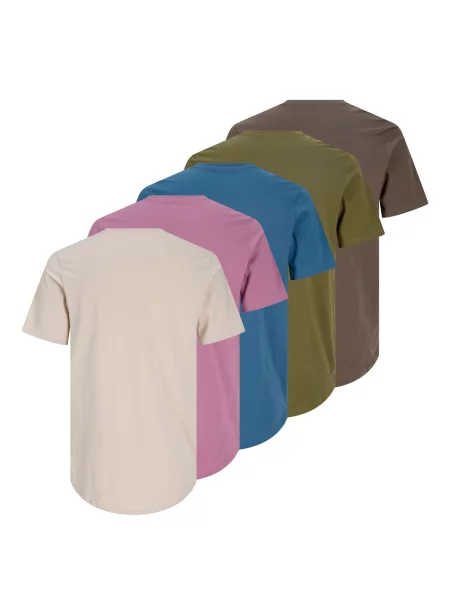Jack & Jones Premium Tričko JPRBLABRODY TEE SS CREW NECK KA / enciánová / čokoládová / olivová / eozín béžová
