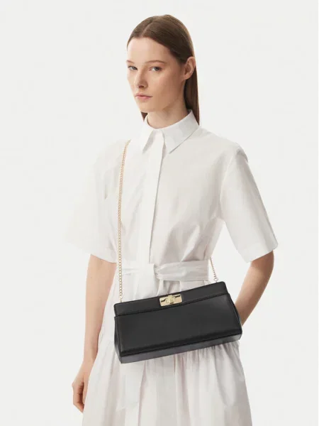 TOMMY HILFIGER Pisemska torbica črna