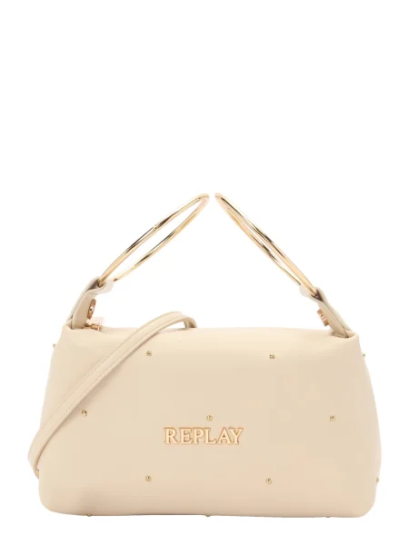 REPLAY Ročna torbica volneno bela bež