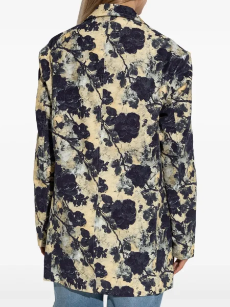 Sacou R13 cu model floral cu imagine negru