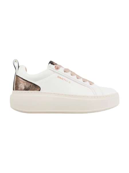Sneakersy Alexander Smith skórzane z kamieniami białe