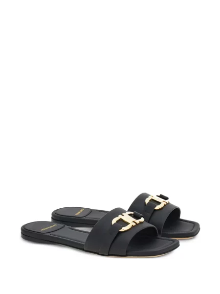 Papuci Ferragamo din piele negru