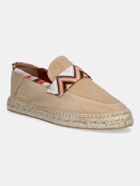 Missoni espadrile din piele întoarsă Amelia bej