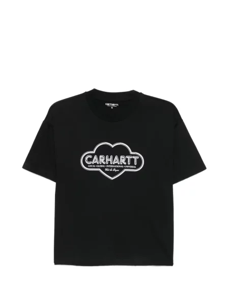 Tricou Carhartt Wip cu motiv cu inimi negru