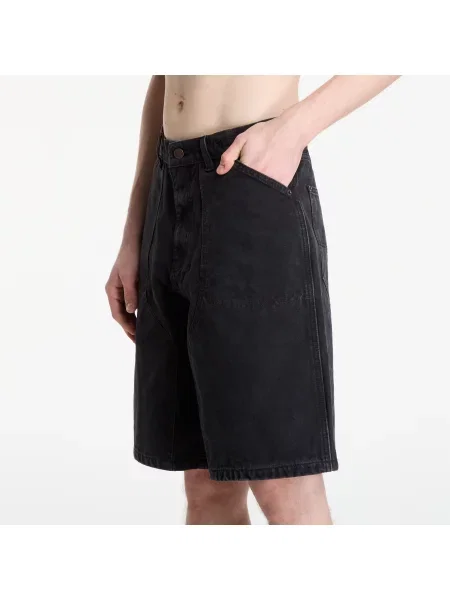 Pantaloni scurți PLEASURES Ultra Work Shorts Black 38 negru
