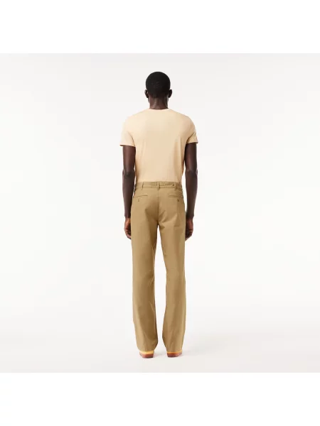 Lacoste Spodnie Straight Fit beżowy