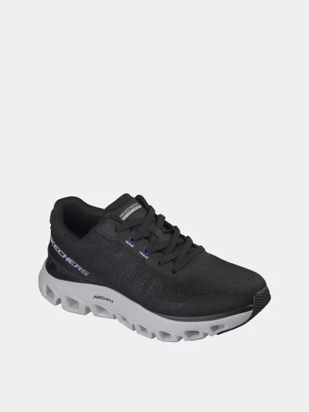 Кожаные повседневные кроссовки Skechers черные
