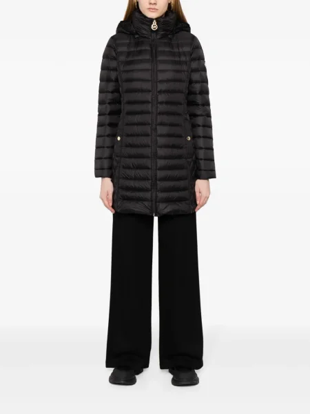 Geacă cu puf Michael Michael Kors cu imagine cu model leopard de mătase negru