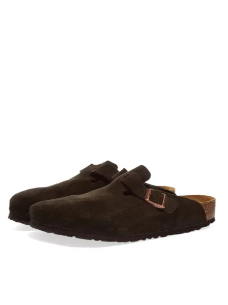 Klapki mules Birkenstock brązowe
