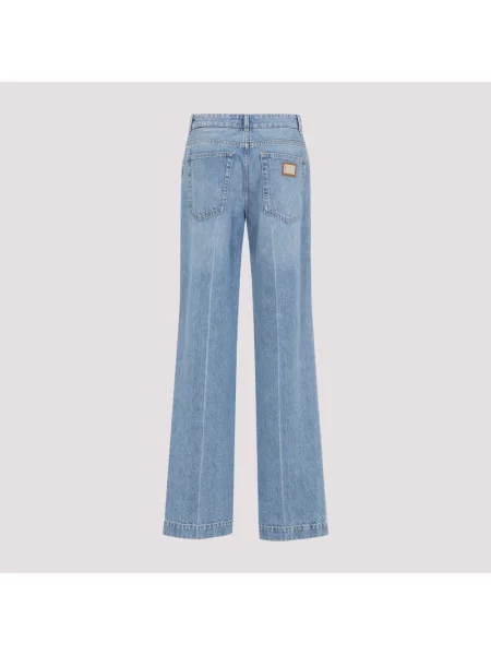 Jeansy straight leg Dolce And Gabbana niebieskie