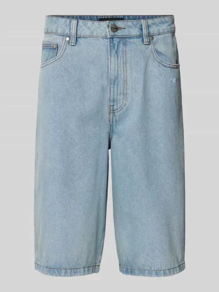 Bermudy z wyhaftowanym logo model ‘KOLAR JORTS’ Pegador niebieskie