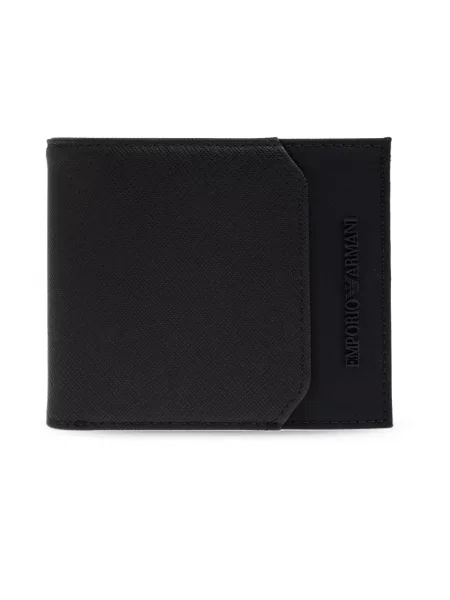 Portfel Emporio Armani z logo czarny