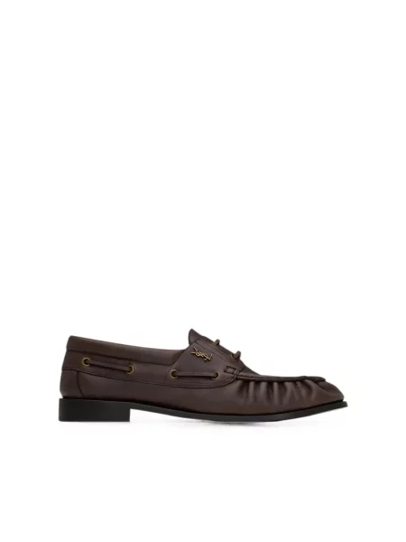 Półbuty Saint Laurent skórzane brązowe