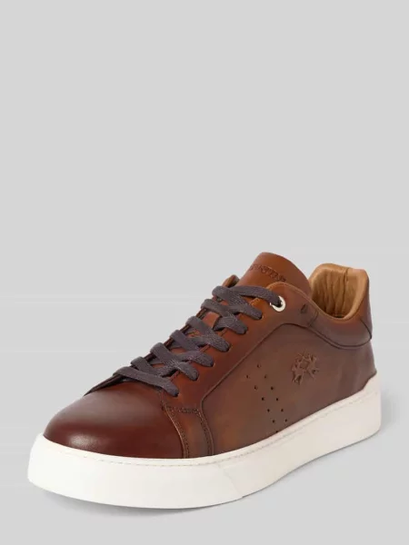 Sneakersy z naturalnej skóry z detal z logo La Martina