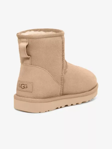 Cizme Ugg din piele clasici mini bej