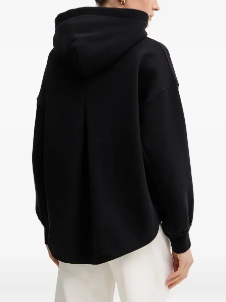 Суичър с качулка Allsaints със сърца черно