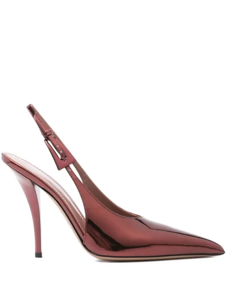 Pantofi cu toc Paris Texas slingback roșu