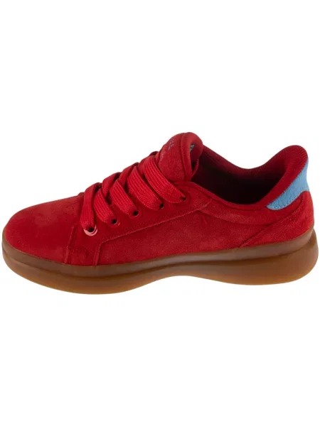 Chiloți Skechers din piele de căprioară roșu