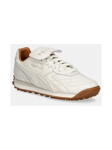 Kurtka skórzana Puma beżowa