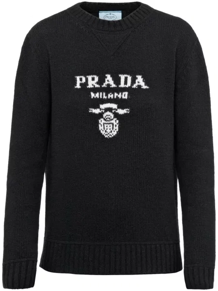 Pulover Prada din cașmir negru