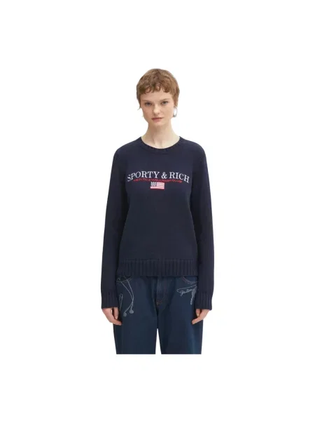 Sweter Sporty And Rich niebieski