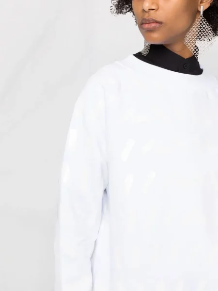 Bluza Maison Margiela z nadrukiem biała