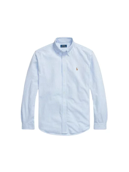 Dzianinowa koszula Ralph Lauren niebieska
