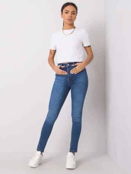 Pantaloni Fashionhunters albastru