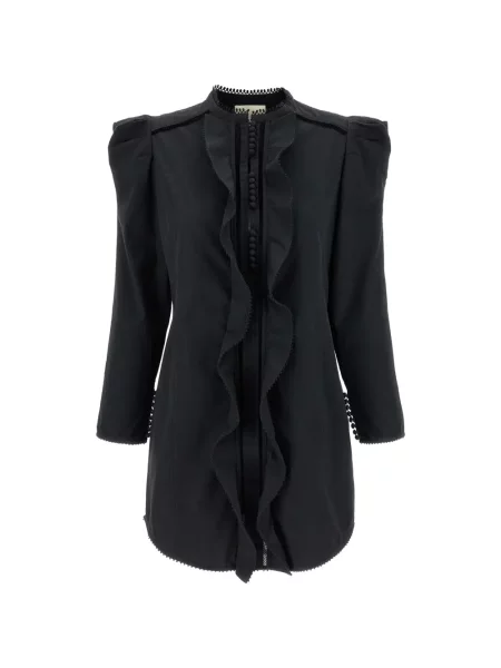Rochie mini Isabel Marant cu volane de costum negru