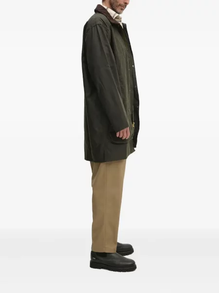 Palton Barbour de catifea cord verde