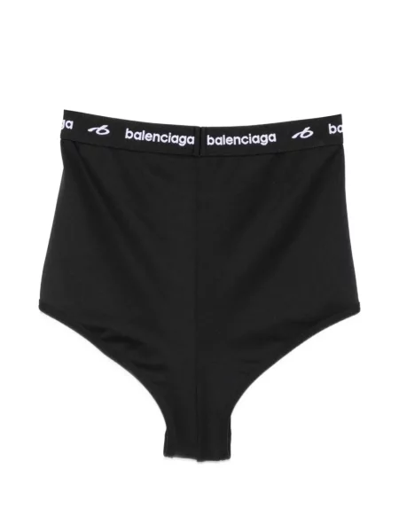 Шорти Balenciaga с висока талия с принт черно