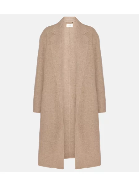 Palton The Row din cașmir bej