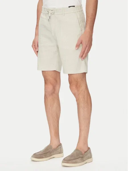 BOSS Szövet rövidnadrág Tapered Fit bézs