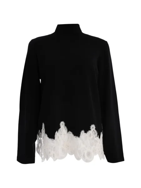 Pulover Fabiana Filippi din dantelă negru