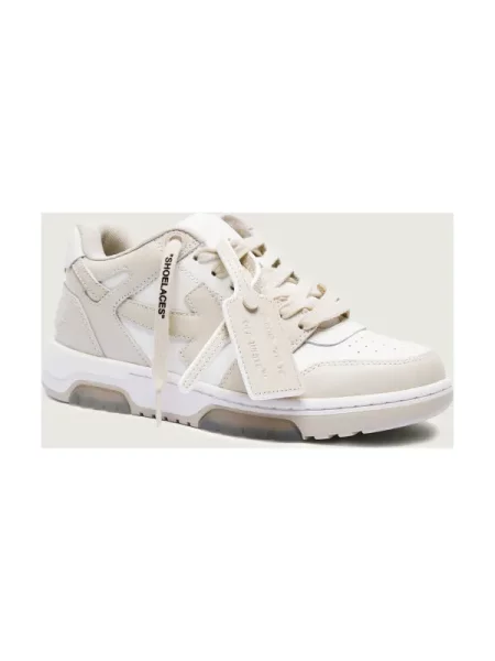 OFF-WHITE De piele sneakers OUT OF OFFICE alb