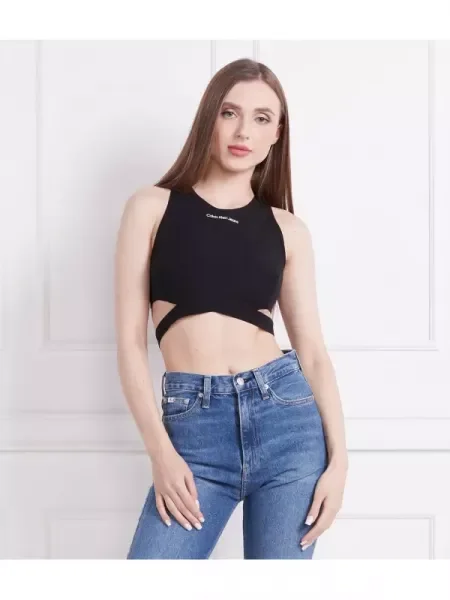 Farmer felső Calvin Klein Jeans fekete
