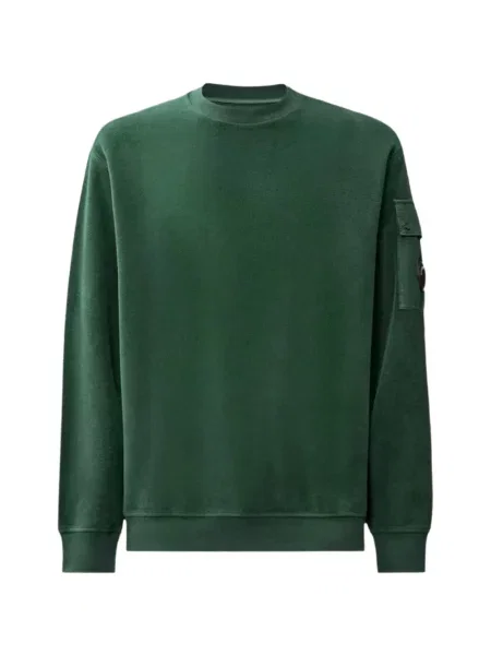 Hanorac crewneck C.p. Company din fleece verde