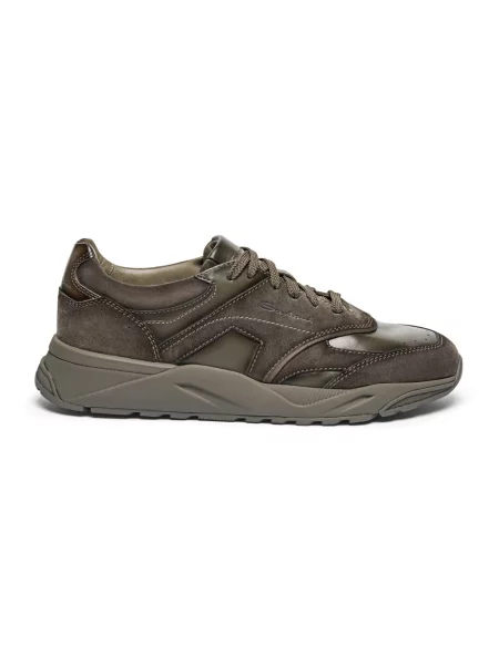 Sneakersy Santoni skórzane beżowe