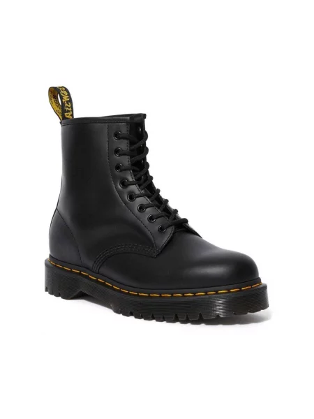 Botki Dr. Martens skórzane na platformie retro czarne