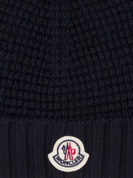 Czapka dziecięca Moncler Grenoble niebieska