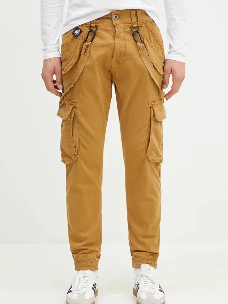 Alpha Industries pantaloni Utility Pant bărbați cu fit cargo maro