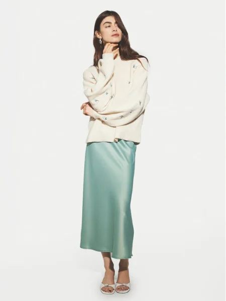 YAS Fustă trapez Pella verde