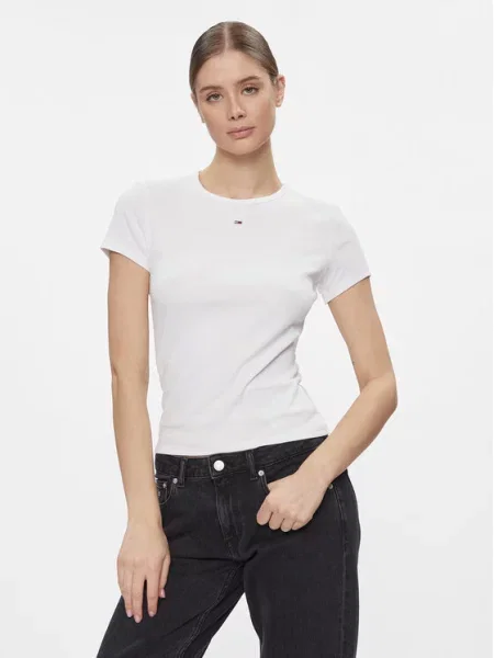 Тениска Tommy Jeans бяло